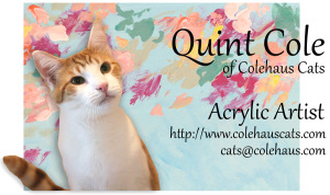 Quint's new 2015 postcard - 2014 © Colehaus Cats