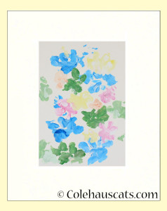 Quint's Spring Blue painting - 2015 © Colehauscats.com