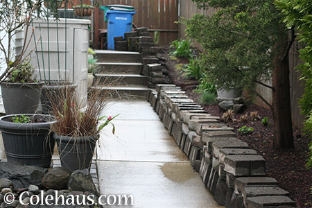 Blocks and sloping side yard - 2015 © Colehaus.com