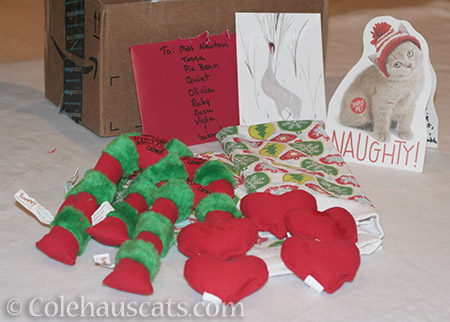 We thank Robin for her Secret Paws gift package! - © Colehauscats.com