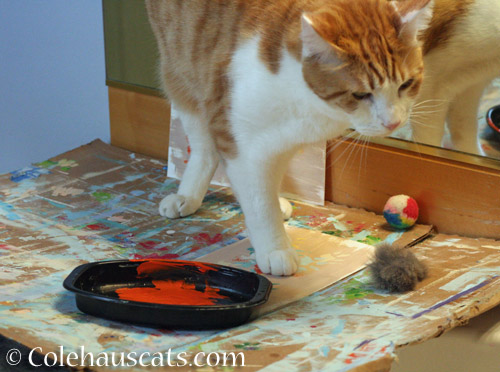 Quint painting Beach Blooms, 2018 © Colehauscats.com