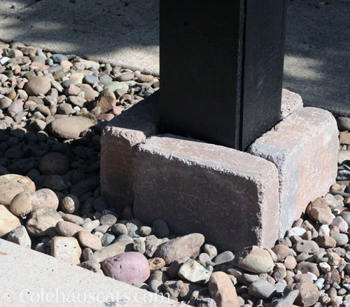 Post and brick and gravel © Colehauscats.com