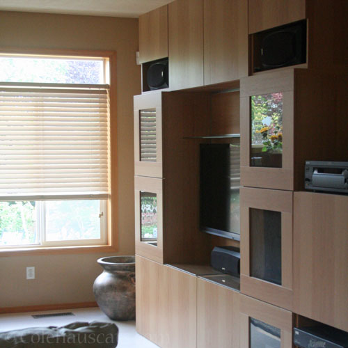 Big entertainment center cabinets, 2002-2025 © Colehauscats.com