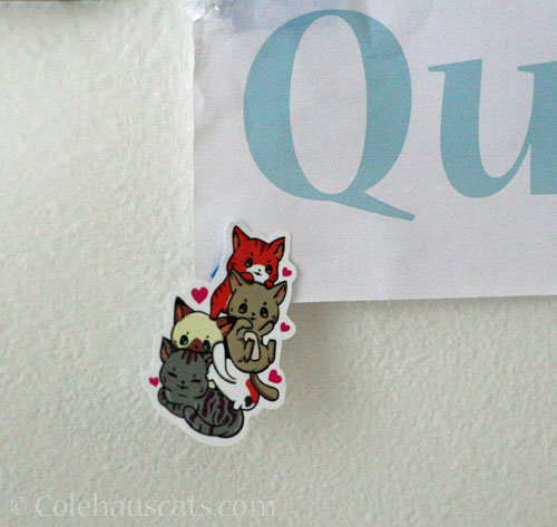 Quint's stickers © Colehauscats.com
